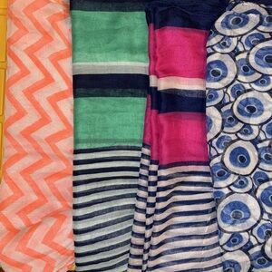 4 Rikka Brand Infinity Scarves! Wear individually or grouped NWT